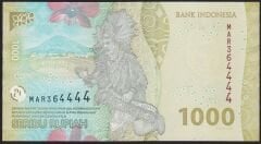 Endonezya 1000 Rupiah 2022 Çil ( 4444 )
