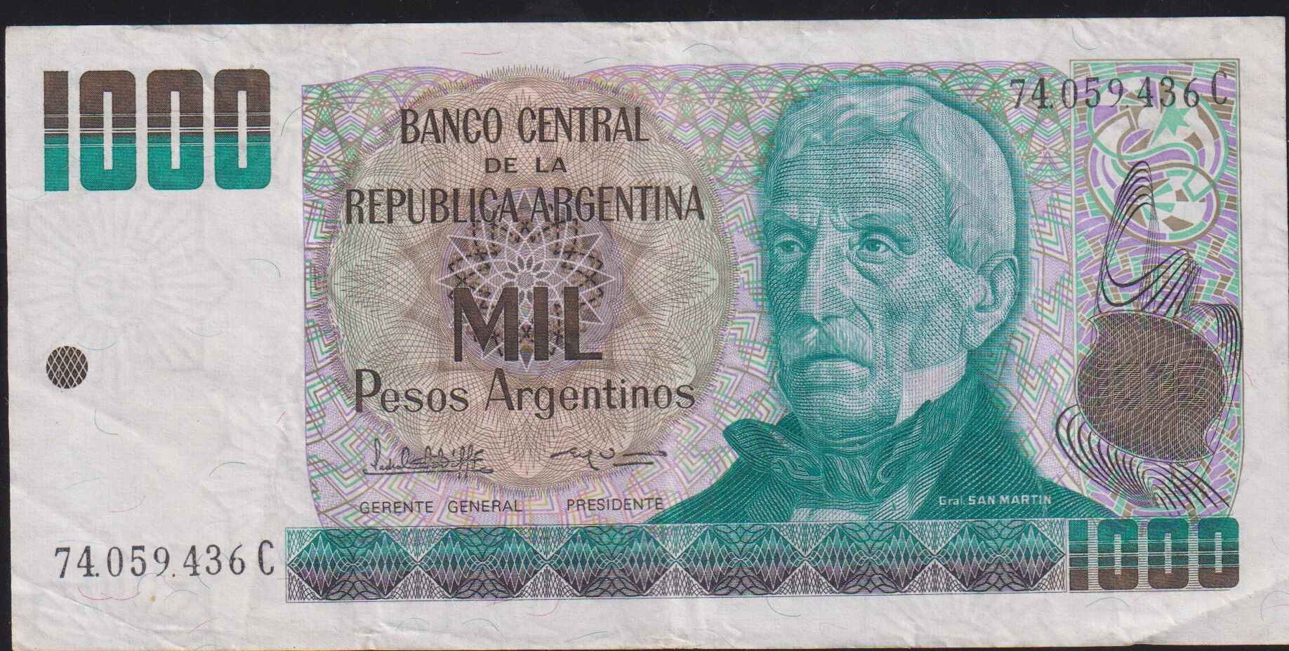 Arjantin 1000 Pesos 1983 Çok Temiz+ Pick 317b