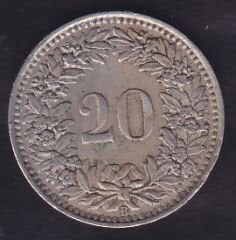 İsviçre 20 Rappen 1950