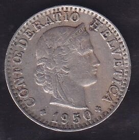İsviçre 20 Rappen 1950