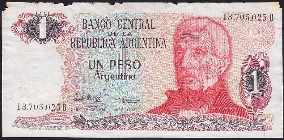 Arjantin 1 Peso 1983 Haliyle Pick 311b