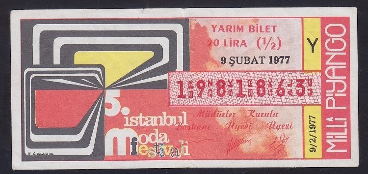 1977 9 ŞUBAT YARIM BİLET