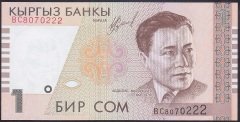 KIRGIZİSTAN 1 SOM 1999 ÇİL ( 222 ) eski kağıt para fiyatları