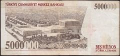 7.Emisyon 5 000 000 Lira H77 056214 Çok Temiz