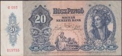 Macaristan 20 Pengo 1941 Çok Temiz +