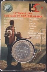 2016 Yılı 15 Temmuz Hatıra 1 Lira Özel Kitinde