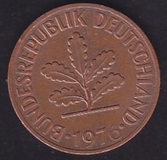 Almanya 2 Pfennig 1976 J