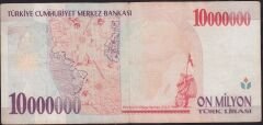7.Emisyon 10 000 000 Lira A57 838496 Çok Temiz