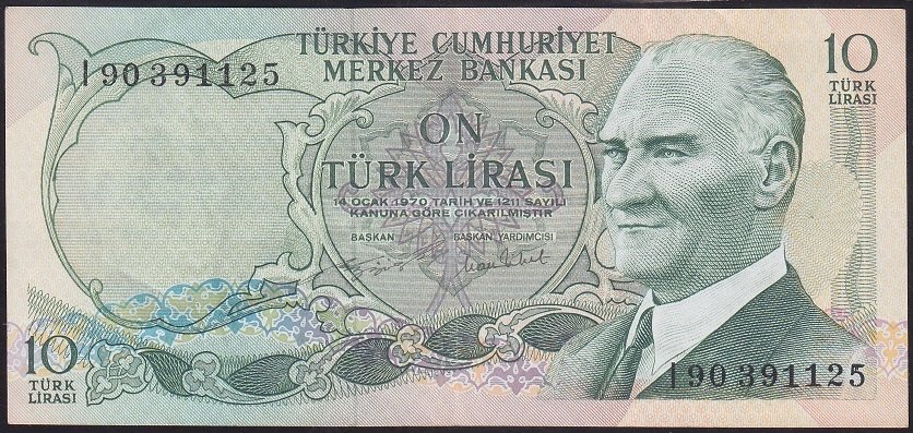 6.EMİSYON 2.TERTİP 10 LİRA I90 391125 ÇÇT