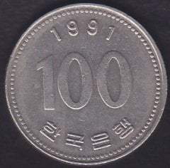 GÜNEY KORE 100 WON 1991