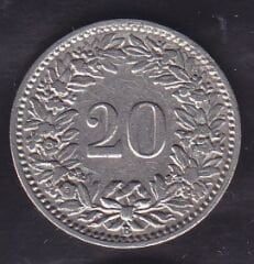 İsviçre 20 Rappen 1920