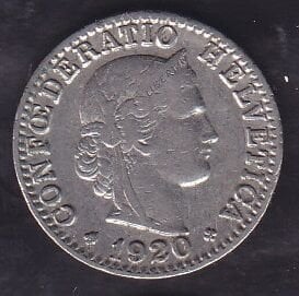 İsviçre 20 Rappen 1920