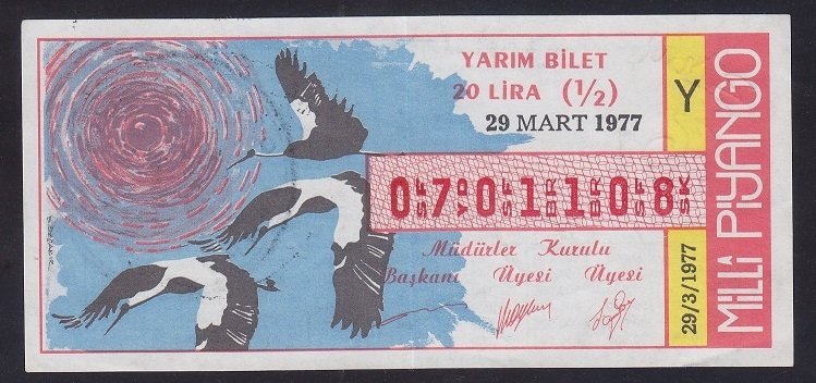 1977 29 MART YARIM BİLET