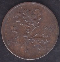 1974 Yılı 5 Kuruş Çok Temiz