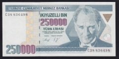 7.EMİSYON 1.TERTİP 250000 LİRA C38 836498 ÇİLALTI
