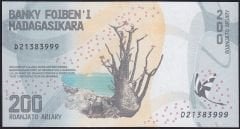 Madagaskar 200 Ariary 2017 Çil Pick 98 - 999