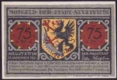 Almanya 75 Pfennig Notgeld 1921 Çil