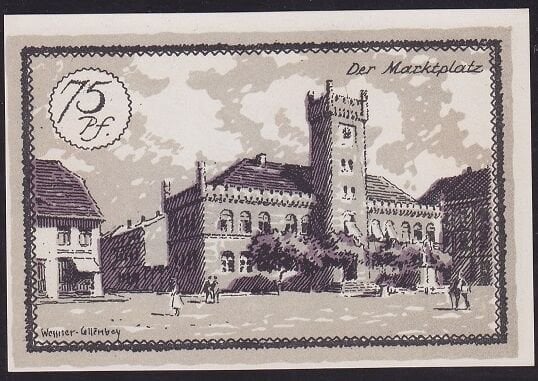 Almanya 75 Pfennig Notgeld 1921 Çil