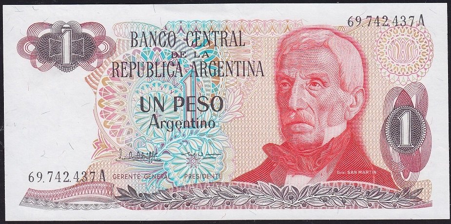 Arjantin 1 Peso 1983 Çilaltı Çil Pick 311b