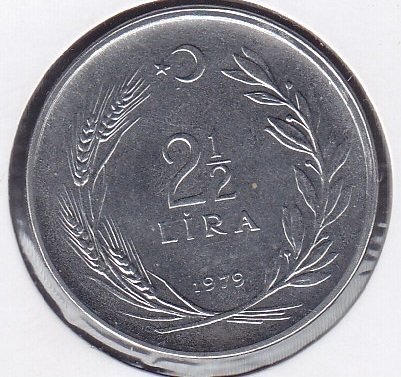 1979 Yılı 2.5 Lira Ters