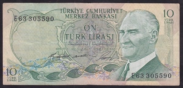 6.EMİSYON 1.TERTİP 10 LİRA E63 305590 ÇOK TEMİZ + eski paralar nereye satılır