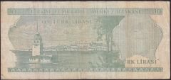 6.Emisyon 2.Tertip 10 Lira J33 196895 Çok Temiz