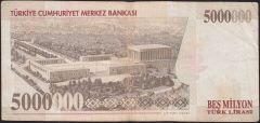 7.Emisyon 5 000 000 Lira H70 577885 Çok Temiz