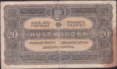 Macaristan 20 Korona 1920 Temiz