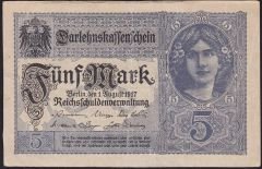 Almanya 5 Mark 1917 Çok Temiz+