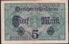 Almanya 5 Mark 1917 Çok Temiz+