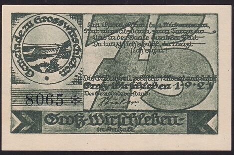 Almanya 75 Pfennig Notgeld 1921 Çil