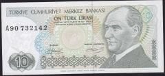 7.Emisyon 1.Tertip 10 Lira A90 732142 Çilaltı Çil