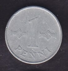 Finlandiya 1 Penni 1972