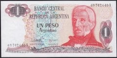 Arjantin 1 Peso 1983 Çilaltı ( Bombe var ) Pick 311b