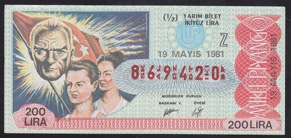1981 19 MAYIS YARIM BİLET - Z SERİSİ