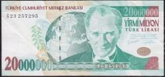 7.Emisyon 20 000 000 Lira G23 257295 Çok Temiz+