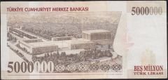 7.Emisyon 5 000 000 Lira H68 432721 Çok Temiz+