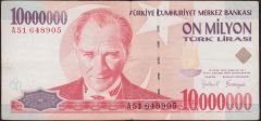 7.Emisyon 10 000 000 Lira A51 648905 Temiz