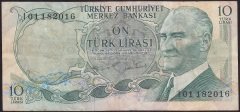 6.EMİSYON 2.TERTİP 10 LİRA I01 182016 ÇOK TEMİZ