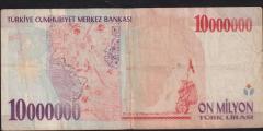 7.Emisyon 10 000 000 Lira C65 233976 Temiz