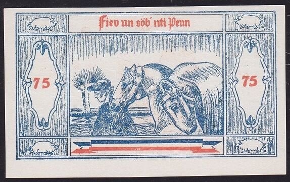 Almanya 75 Pfennig Notgeld 1921 Çil