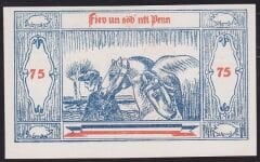 Almanya 75 Pfennig Notgeld 1921 Çil