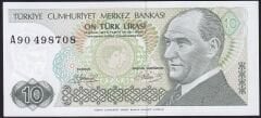 7.Emisyon 1.Tertip 10 Lira A90 498708 Çilaltı Çil
