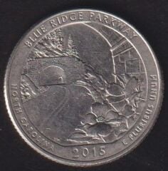 Amerika Çeyrek Dolar 2015 D Hatıra Mavi Ridge Park Yolu