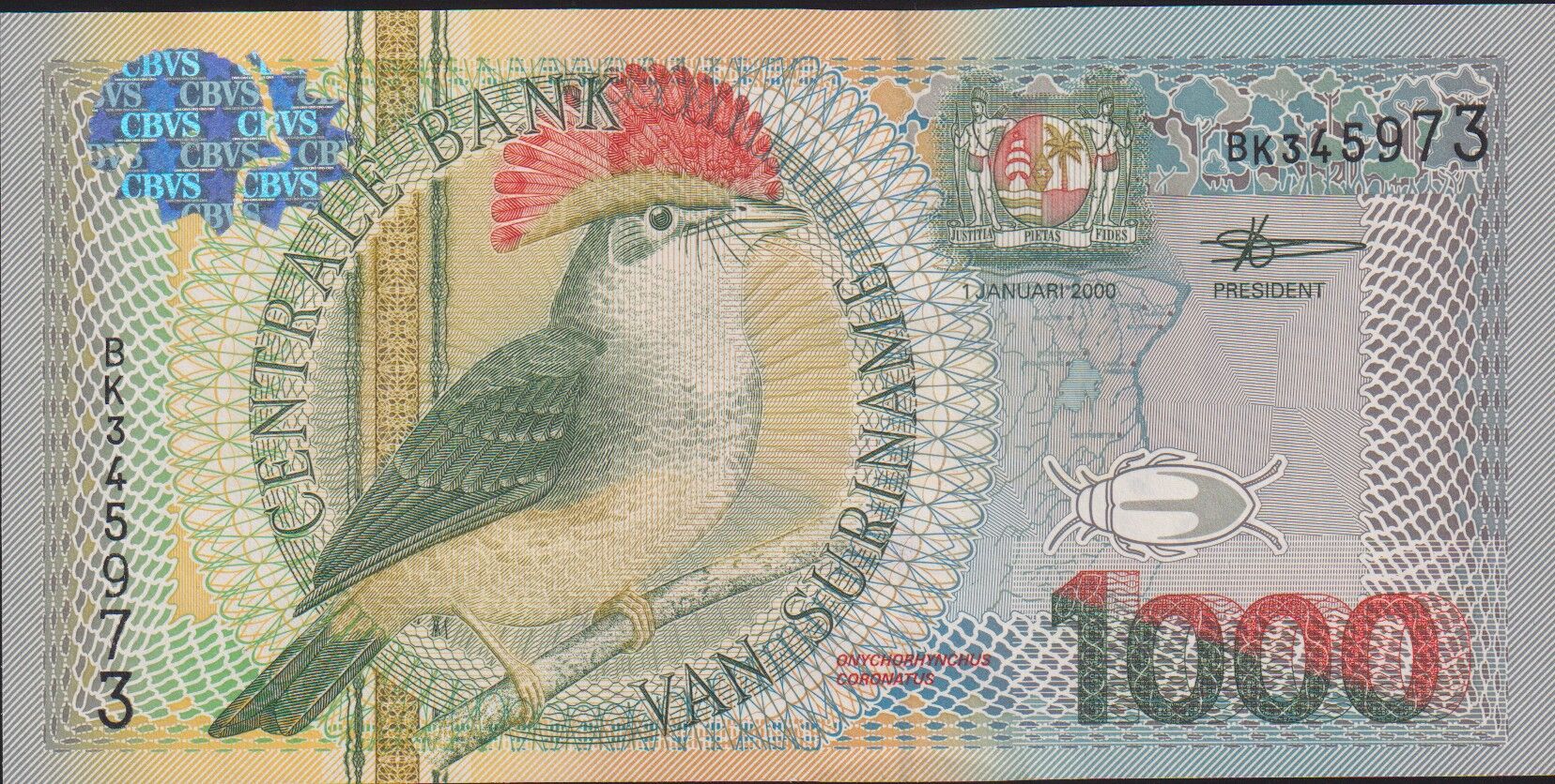 Suriname 1000 Gulden 2000 Çil Pick 151