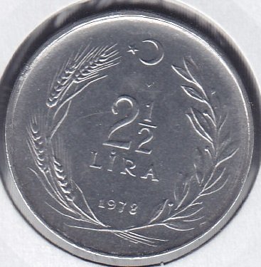 1978 Yılı 2.5 Lira Düz