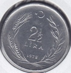 1978 Yılı 2.5 Lira Düz