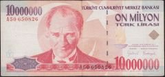 7.Emisyon 10 000 000 Lira A50 650826 Çok Temiz