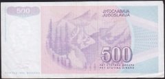 YUGOSLAVYA 500 DİNAR 1992 ÇOK ÇOK TEMİZ