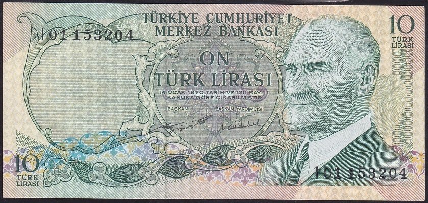 6.EMİSYON 2.TERTİP 10 LİRA I01 153204 ÇÇT ÇİLALTI